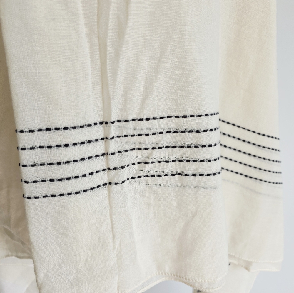 NWOT Target Cream/Yellow Shawl Wrap Scarf With Tassel And Fringe Accents - Picture 2 of 5
